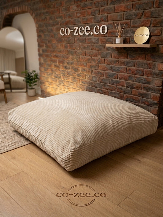 Dog bed square corduroy pillow XL brown